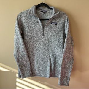 Patagonia Women’s Gray Better Sweater Quarter Zip Pullover Small